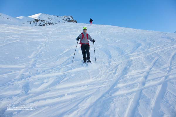 Discesa ciaspole gruppo Milano Agnel