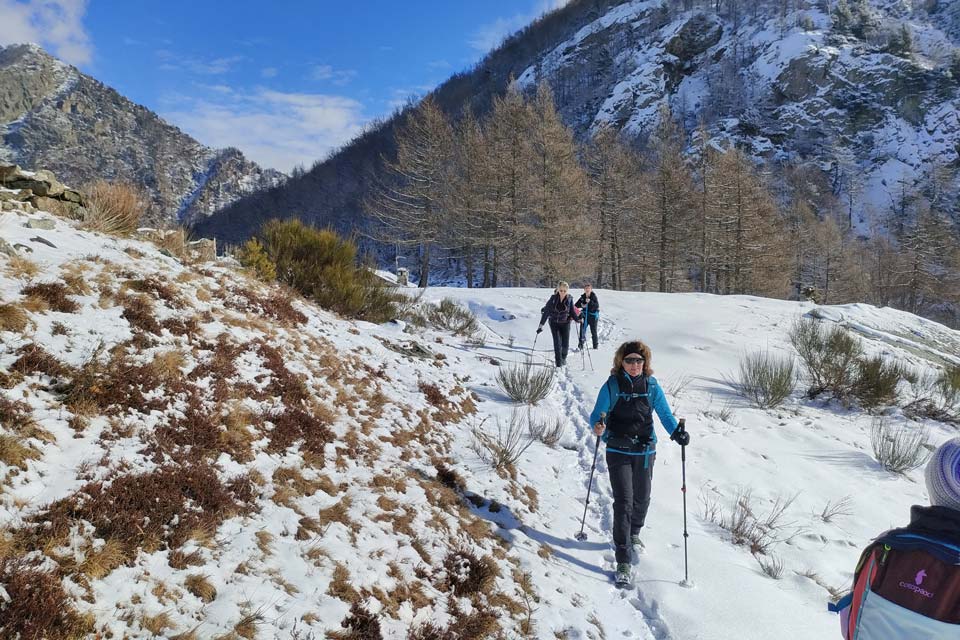 Cielo azzurro e neve