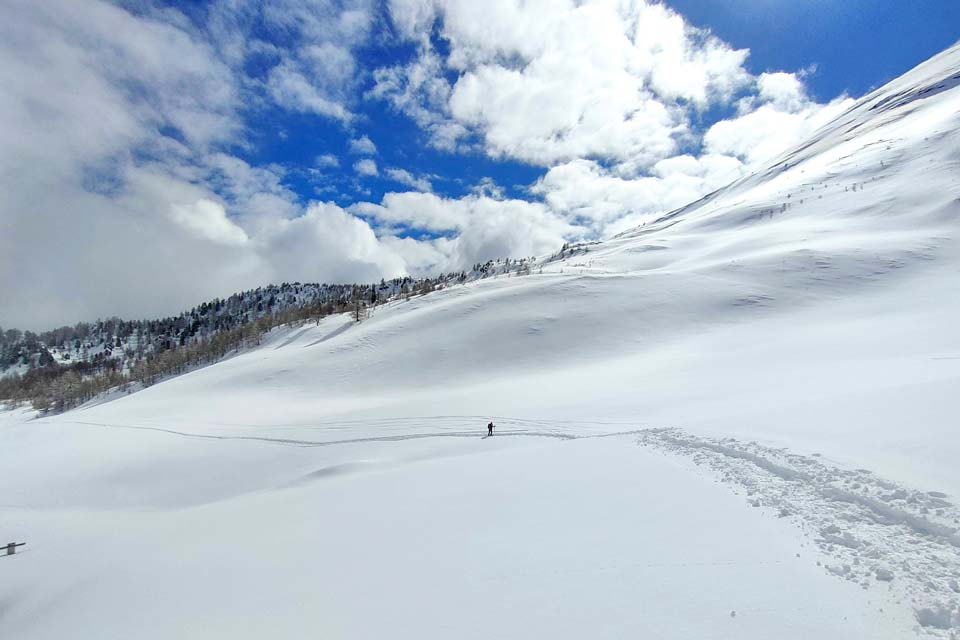 ciaspolata neve fresca