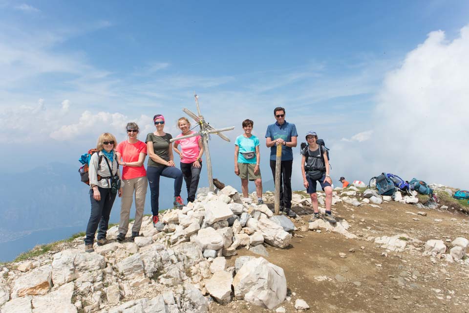 il gruppo del trekking sul monte baldo