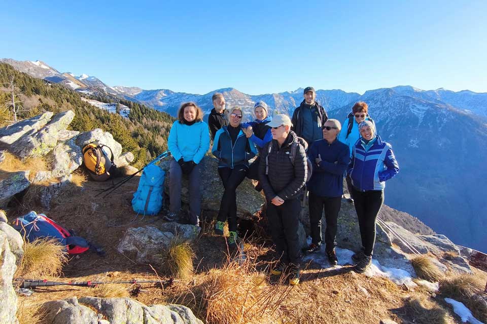 Gruppo escursionistico milano in cima al Sasso Guidà