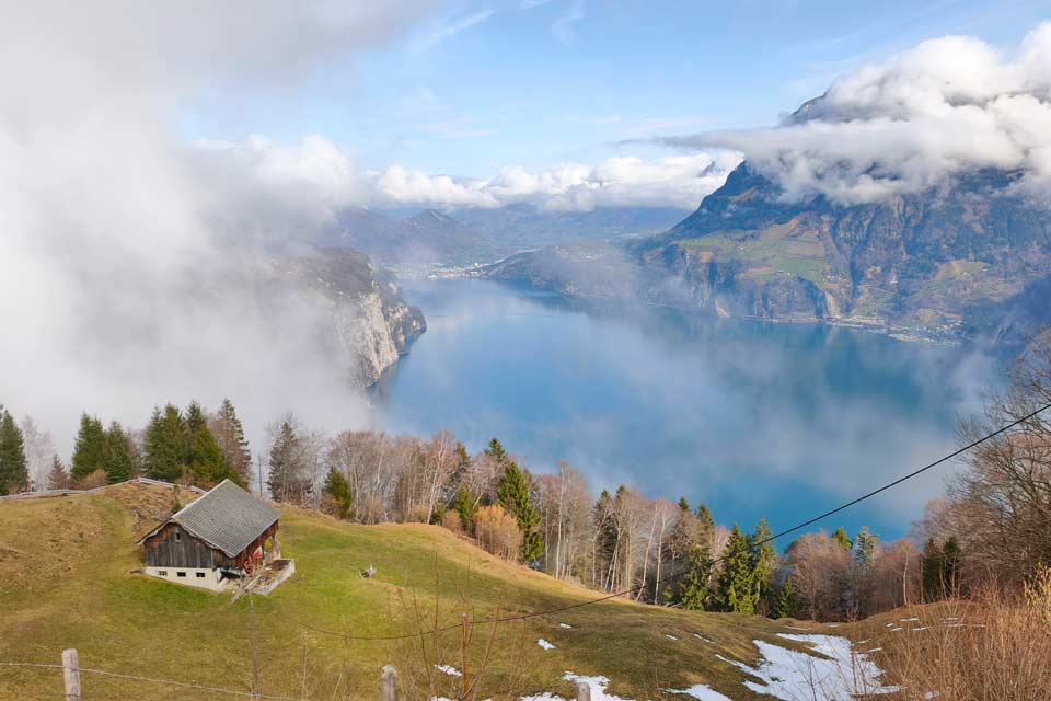 Il panorama sul Lago di Lucerna