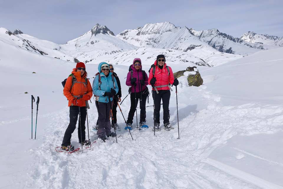 Il gruppo nel bellissimo vallone della Maighelshutte
