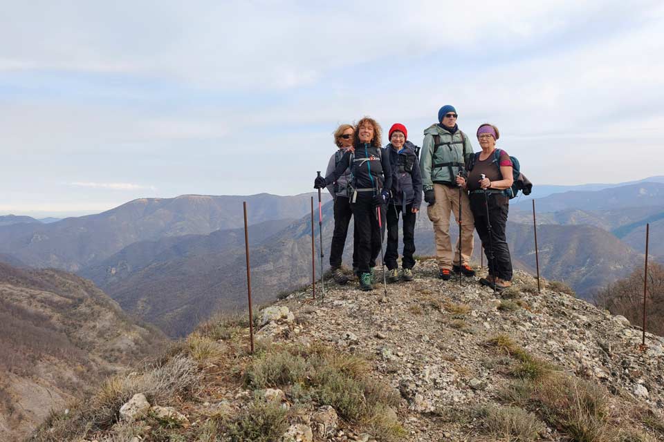 Il gruppo sulla cima del Castello