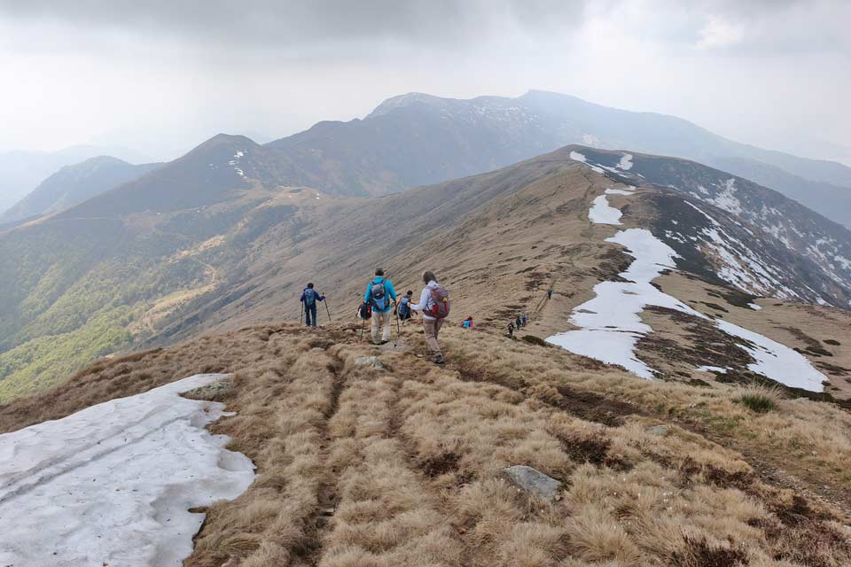 Gradiccioli cresta discesa