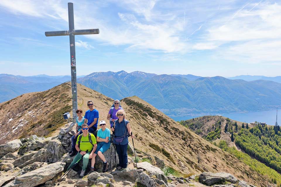 il gruppo sulla Cima Trosa