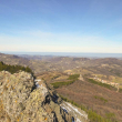 Il panorama dalla cima della Pietra Corvo