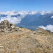 Dalla cima del Rodes verso le Alpi Retiche