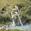 Il piccolo ponte tibetano sulla via del ritorno