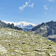 La vista verso il Monte Rosa lungo il percorso