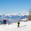 La meravigliosa vista sul Monte Bianco dalla cima